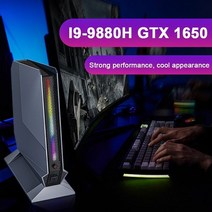 탑게이밍 미니 PC 인텔 코어 i9 9880H GTX 1650 4G 그래픽 NVMe 2xDDR4 윈도우 11 데스크탑 컴퓨터 3x4K, 02 i7-9750H GTX 1650_04 EU, 03 16GDDR4 512GSSD WiFi