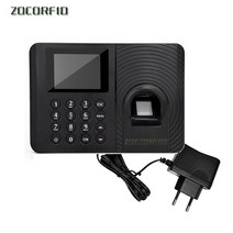 출퇴근기록기 생체 지문 시간 출석 시스템 시계 직원 인식 기록 치 전자 기계 Udisk, EU plug, Spanish