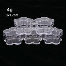 플라스틱 용기 10 pcs 5g 메이크업 항아리 미니 샘플 병 씰링 냄비 얼굴 크림 용기 플라스틱 투명 케이스 샐러드 소스 휴대용 상자, 10pcs 꽃