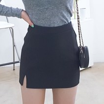 뒷밴딩 트임 울 미니스커트 3색