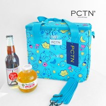 [PCTN] 보온보냉 이유식 도시락가방 아이스쿨러 런치파우치백, 핑크 + 키링
