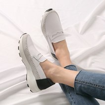 w204026 소가죽 페니 자수 슬립온 운동화 4cm