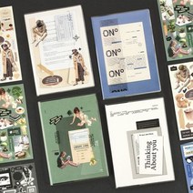 대시앤도트 2023 스크랩 온 날짜형 다이어리 + 스티커 2종 세트, 포스트화이트