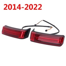 할리데이비슨커스텀 할리용품 할리데이비슨부품 오토바이 led 안장 가방 회전 신호등 후면 실행 브레이크 조명 투어링 스트리트 글라이드로드 킹 cvo 2014-2022, 레드2014-2022