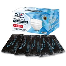 에코스카이 국내생산 고급형 멜트블로운필터 국내인증 일회용마스크, 50개, 1박스, 블랙