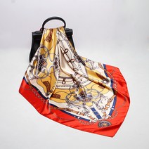 사각형 작은 사각형 스카프 여성 사각형 색상 일치 장식 작은 스카프 실크 실크 스카프(90x90cm)