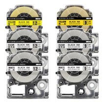 로켓라벨 엡손 라벨테이프 12mm 9mm 6색 세트 리락쿠마 호환 OK730 LW-K200BL H200RK K200PK K740WH OK1000P 스티커 라벨기 라벨용지