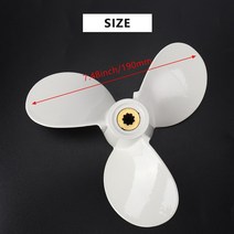 차 캠핑카 부품6E0-45941-01-El 알루미늄 합금 선외 프로펠러 7 1/2X8-Ba 야마하 마리너 4-6Hp 3 블레이드, 한개옵션0