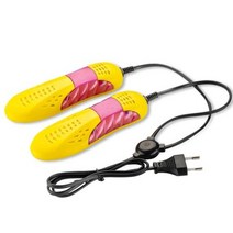 신발건조기 110v-220V 12W 경주 용 자동차 모양 보라색 조명 신 발 보호 부팅 냄새 제거 탈습 장치 건조기, Yellow