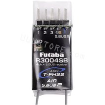 Futaba 헬리콥터 드론용 원격 측정 수신기 쿼드콥터 글라이더 RC 모델용 4 채널 T-FHSS S.BUS2 R3004SB 2.4GHz