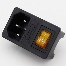 황동 부품! 5 개! 10A 퓨즈 포함! 다색 로커 스위치 융합 IEC 320 C14 인렛 전원 소켓 퓨즈 스위치 AC 소켓, 05 Yellow