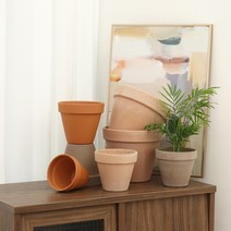 데로마 바소 이태리 토분 테라코타 빈티지 인테리어 도자기 화분, 그라파이트, 31호(화분+받침세트_R25)