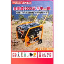 소형발전기 캠핑용발전기 무소음발전기 인버터 가솔린 발전기 220v 소형 4kw 홈 야외 캠핑 상업 휴대용 삼상 380v 저소음, King Kong 3kw(손전등 일체형 220v)