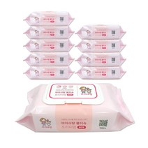 아이나래oem 아이사랑물티슈 프리미엄 엠보싱 10팩 대용량물티슈 도톰한물티슈 물티슈캡형 캡형물티슈, 1개, 1개