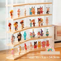 피규어보관함 피규어전시장 피규어진열장 원목장식장 아크릴케이스 2단 3단 4단, (가로30x세로9.6x높이54.3)-2개