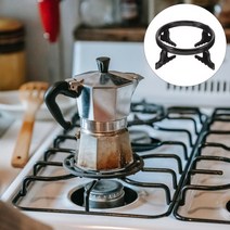 오븐렉 전자레인지 선반 스메그 우녹스 지에라 우드랙 수납형 1pc 가스 스토브 지원 moka pot stand wok ring rack for shop 특별 액화 가스 스토브, 검은색