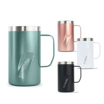 에코베슬 트랜짓 16oz 473ml 친환경 스텐 보온 보냉 손잡이 머그컵, 블랙쉐도우