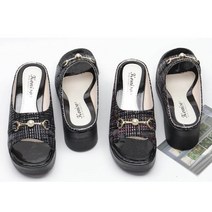 슈즈팜 국산 여성 슬리퍼 6cm 통굽슬리퍼 구두 사무실슬리퍼 HJ진주오픈