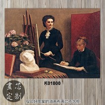 꽃그림액자 프랑스 화가 예술 미세분사 프린트 빈티지 고선명 그림 Latour정물 고전 화초 레스토랑, C14-32inch60x80cm