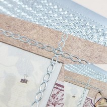 TWKL PVC 스티커 체인링 실버