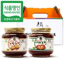 두레촌 명인 호박/사과조청 1.1kgx2개/강봉석 조청/명절선물세트, 단품, 1100g