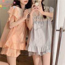 여름 잠옷 옷 잠 슬립 귀여운 Loungewear 레 공주 여성 아름다움 Nightwear v 착용 목 스타일 홈 숙 녀 cs 선물