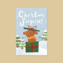 캘리엠 크리스마스카드 ( XHH2208-CHRISTMAS SURPRISE ) 성탄절카드 캘리그라피카드