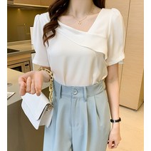 BANHANY 하늘하늘 요정 쉬폰 여름 오피스 하객 반팔 블라우스 3color 5060010