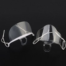 투명 요리사용 마스크 식당입마개 콜센터 상담원 강의 식당용 음식 급식 입가리개, 604