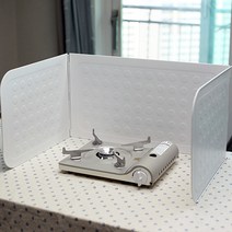 일본 베라스코트 Belca 가스렌지가드 가림막 기름튐방지막이 화이트 블랙 3단, 킨조호로, 2면, 1개