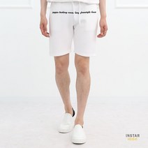 네오플랜 레터링 반바지 (3colors) 남성 여름 허리밴딩 츄리닝 바지 트레이닝 팬츠