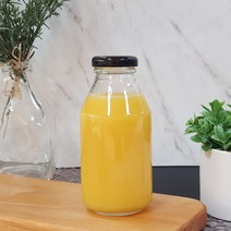 유리 주스병 280 (철캡) 음료 더치 수제청 밀폐 보관 보틀 카페포장 소분공병, 철캡-화이트