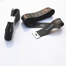 150 cm60 인치 블랙 휴대용 줄자 바디 측정 눈금자 재봉 재단사 미니 소프트 플랫 눈금자 센티미터 미터 측정 테이프, 블랙 1.5m 60인치
