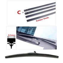 차량용 와이퍼 자동차 차량 블레이드 액세서리 리필 천연 고무 스트립 삽입 BMW 호환 mercedes benz audi a4 b6 ford focus 2 Valeo Type, [02] 16