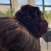 곱창가발 똥머리 가발 붙임 올림 머리 면접 승무원 헤어 가채 곱창 당고 컬, 1컬머리-라이트브라운