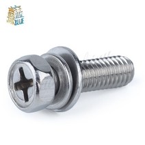 특수볼트Gb9074.13 304 스테인레스 스틸 크로스 헤드 외부 육각 3 조합 나사 M4 M5 M6 M8 볼트 6 각 결합, 01 M8 10pcs_02 30mm