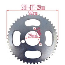 또는 홀 후면 스프로킷 미니 모토 쿼드 먼지 핏 포켓 바이크 전기 스쿠터, 25H-47T-29MM 3