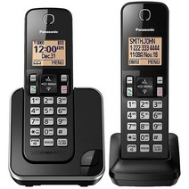 파나소닉 KX-TGC350B 자동 응답기 포함 무선 전화기 - 1개, 2 Handsets