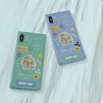 [바보사랑] [호환용] 쿨쿨잠 굿데이러브버니4 아이폰큐브케이스, 기종선택:아이폰7플러스 / 디자인선택:민트, 상세 설명 참조