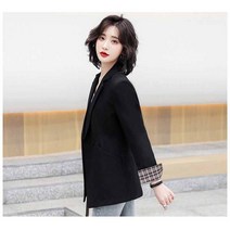 춘추 정장 캐주얼 루즈핏 블랙 스몰 정장 코트 nvxifu