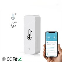 스마트 온도계 습도계 온습도계 센서 WiFi APP 스마트 원격 모니터, 1개