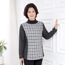 모슬린 엄마옷 벌가라 울 폴라 티셔츠 ETP010209 마담 미시옷 중년여성의류 빅사이즈 50대 60대여성옷