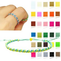 나일론 매듭실 0.4mm 0.5mm x 5야드 (450cm) 마크라메 매듭끈 실 반지 팔찌 만들기 키링 마스크스트랩 매듭 공예, 31 카프리블루