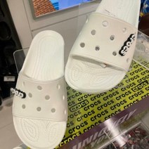 이랜드 [크록스]크록스 클래식 슬라이드 슬리퍼 화이트/블랙 206121