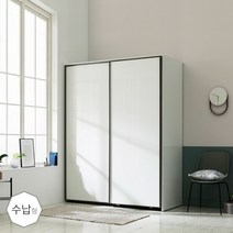 [장인가구] 뉴아벨 베이직 매트 수납형 2000 슬라이딩 옷장, 상세 설명 참조