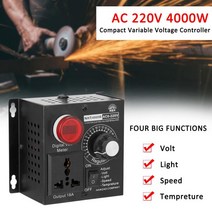 AC 220V 4000W 전압 조정 가능 조광기 전압 조정기 소형 가변 전압 컨트롤러, CHINA|EU Plug