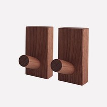 오늘의공간 원목 우드후크 벽걸이, 월넛우드(어두운색), 8개