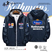 HONDA 혼다 오토바이의류 바이크 자켓 바람막이 레이싱슈트 발열 기모 -52, 블랙