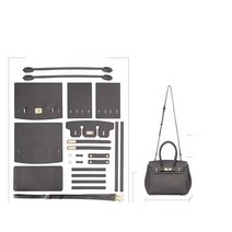 천연 소 가죽 가방 만들기 DIY 키트 여성 직장인 데일리 백, 그레이(DIY)