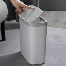 리빙파크 원터치 모던 슬림 틈새 휴지통 10L(그레이 그린 핑크 블루) 쓰레기통, 모던 블루